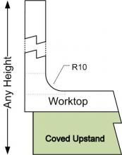 Corian/HI-MACS Coved Upstand