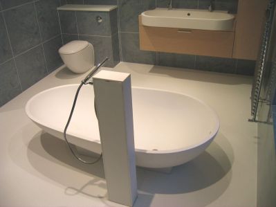 Wet Room Floor under Agape Bath
