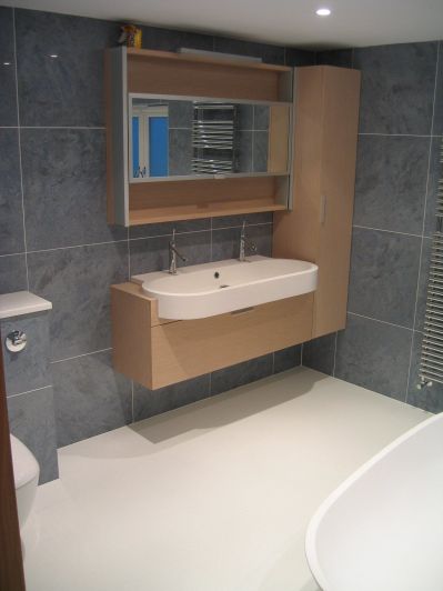 Wet Room Floor with Agape Bathroom Furniture