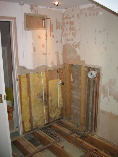 site preparation for wet room floor installation