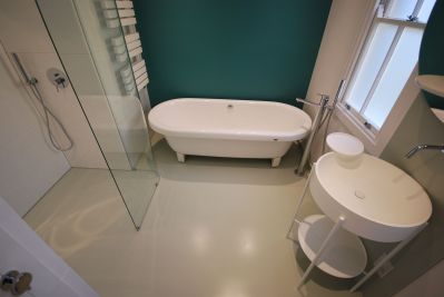 Pale Green Custom Wet Room Floor & Wall Panels