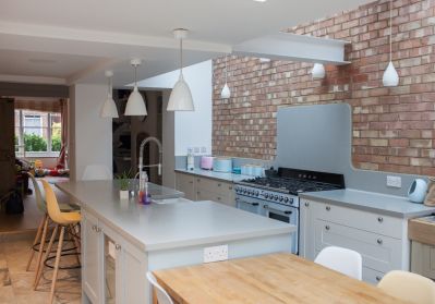 Corian Warm Grey Kitchen