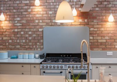 Corian Wall Panel behind Hob