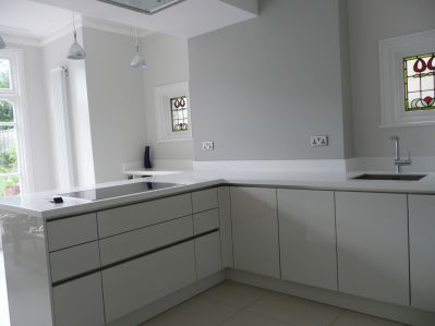 30mm Thick Glacier White Kitchen Worktop