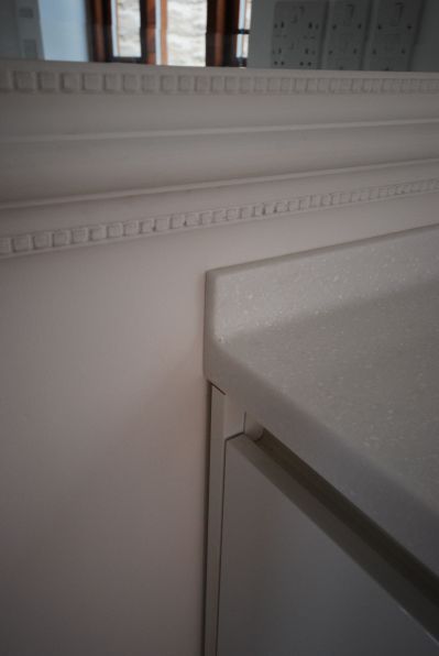 HI-MACS - Arctic Granite 50mm coved upstand