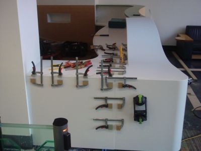 Curved Desk in Production