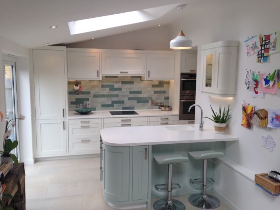 Glacier White Corian Kitchen Worktops