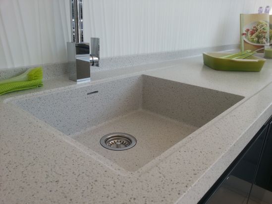 Corian/HI-MACS 600mm Sink with Recessed Perimeter Drainer
