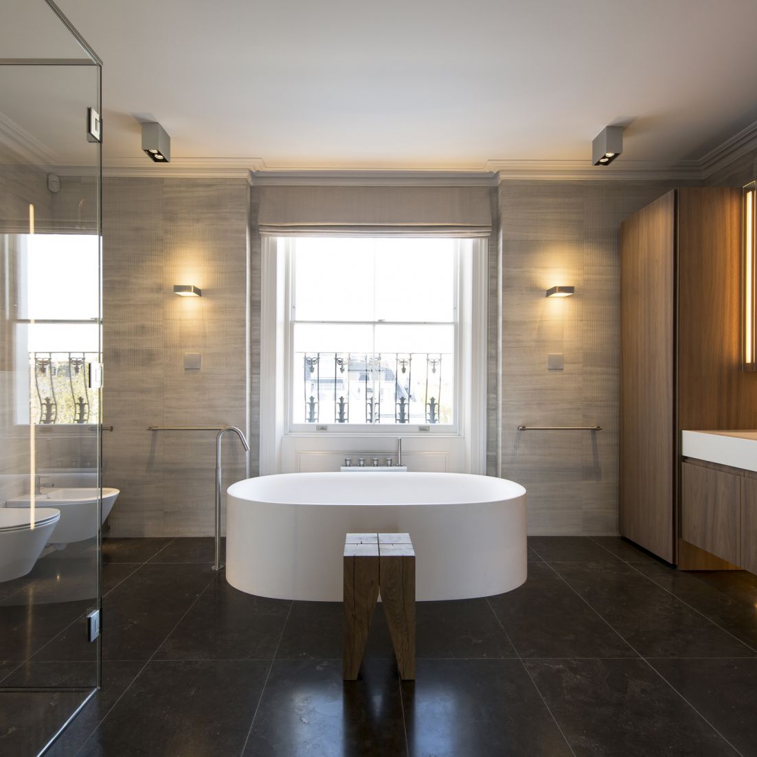 Quadro custom sink in thick vanity top