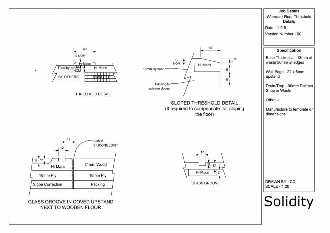 Wetroom Floor Threshold Detail